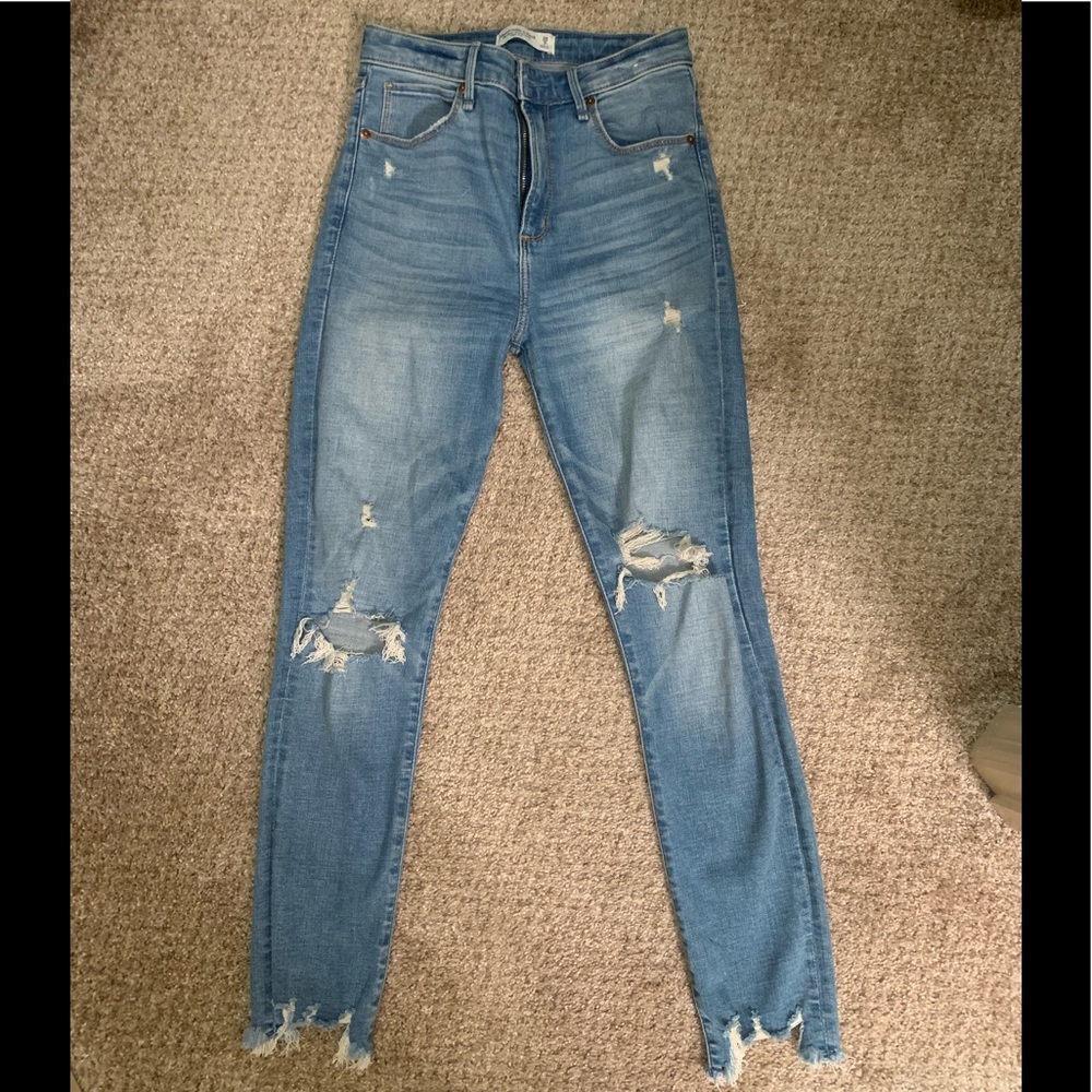 Abercrombie & Fitch high rise super skinny ankle jeans